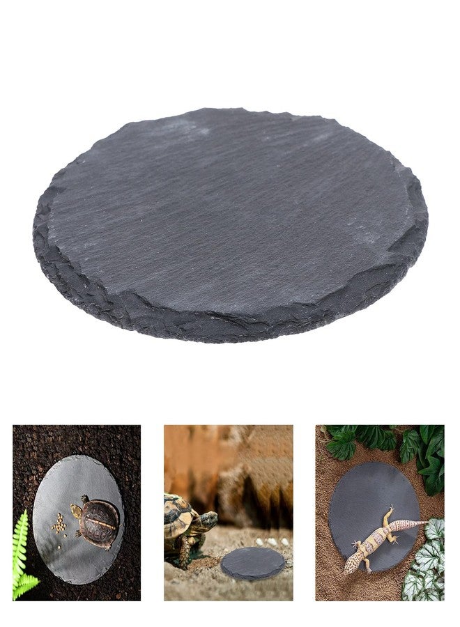 HALONTIN Reptile Basking Platform Rock Tortoise Habitat Slate Rock for Reptiles Food Dish Landscape Habitat Decor Accessories for Crested Gecko Lizard Bearded Dragon Turtle - Image 5